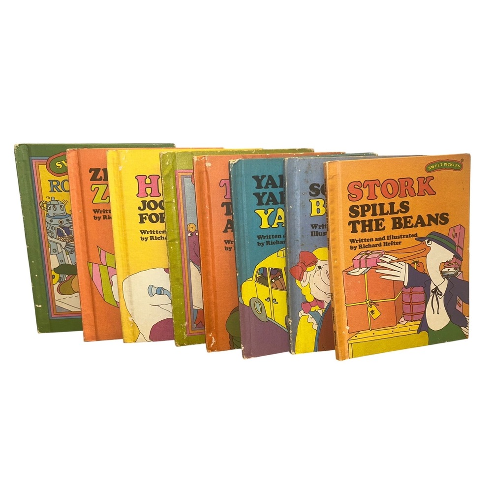 Sweet Pickles Vintage Book Lot 8 Kids‎ Hardcover Multicolor 70s 80s